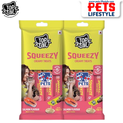 Top Tail Squeezy Creamy Treats – Salmon