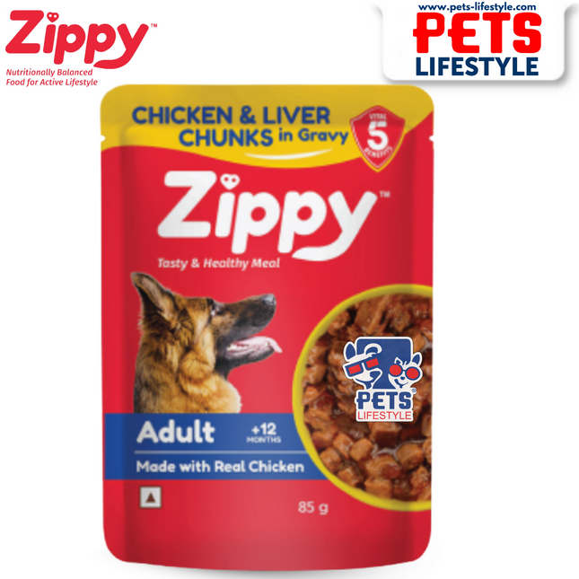 Zippy™ Tasty &amp; Healthy Meal – Chicken &amp; Liver Chunks in Gravy
