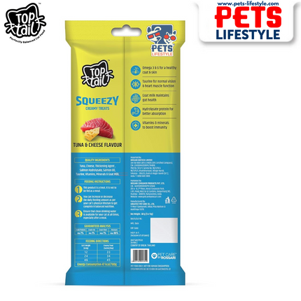 Top Tail Squeezy Creamy Treats – Tuna & Cheese.