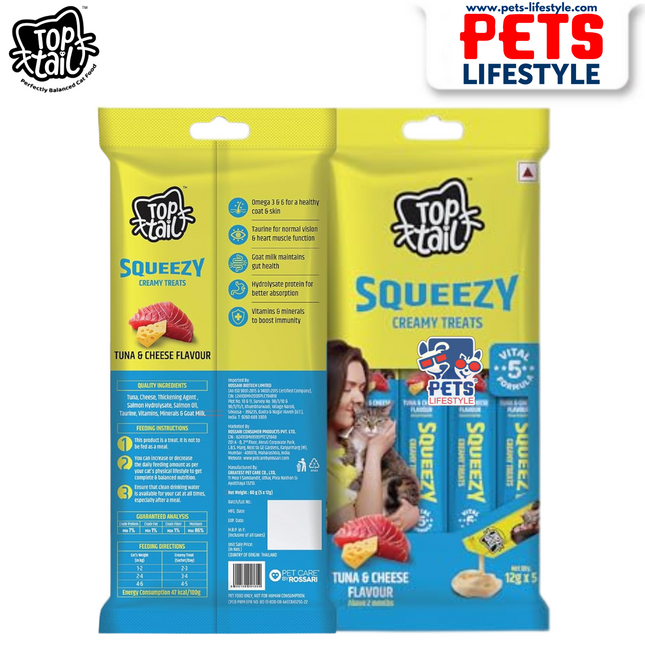 Top Tail Squeezy Creamy Treats – Tuna & Cheese.