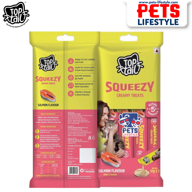 Top Tail Squeezy Creamy Treats – Salmon