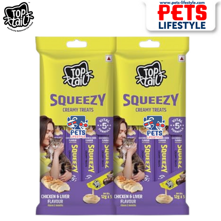 Top Tail Squeezy Creamy Treats (Chicken & Liver)
