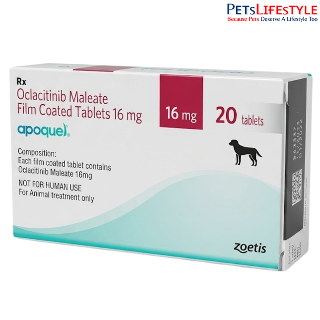 Buy Zoetis Apoquel tablets for dogs, Oclacitinib  Apoquel and Zoetis branding.