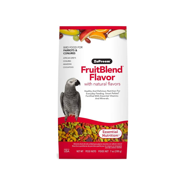ZuPreem FruitBlend with Natural Fruit Flavors Parrots & Conures Food 200 g