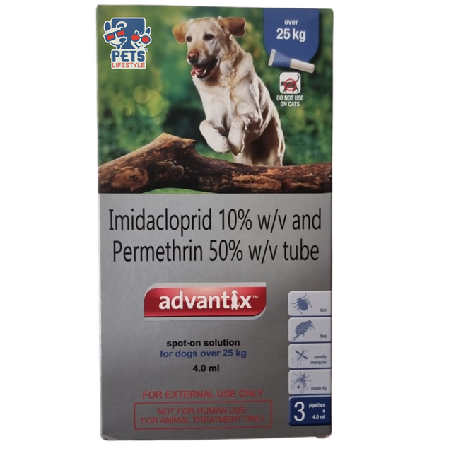 Elanco Advantix Spot On Solution over 25kg - 4 ML