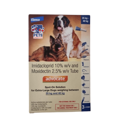 Elanco Advocate Spot On For Dogs 25 - 40 kg ( pack of 3 )