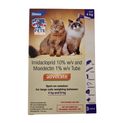 Elanco Advocate Spot On For Cats 4 kg (pack of 3pcs)