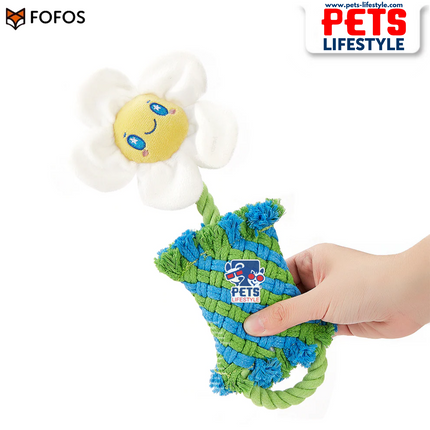 FOFOS Puppy Rope Toy –  Flower ,Teething Relief Toy with Squeaker