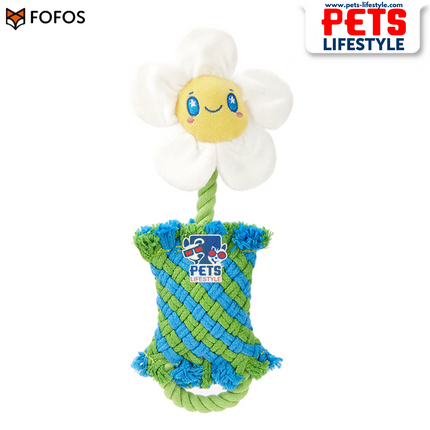 FOFOS Puppy Rope Toy –  Flower ,Teething Relief Toy with Squeaker