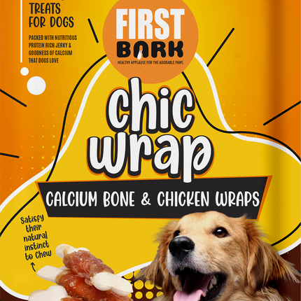 First Bark Chic Wrap Calcium Bone & Chicken Wrap-70g