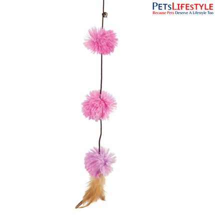 Trixie Playing Rod with Pompom Balls Cat Toy
