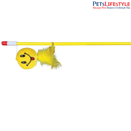 Trixie Playing Rod with Smiley Cat Toy