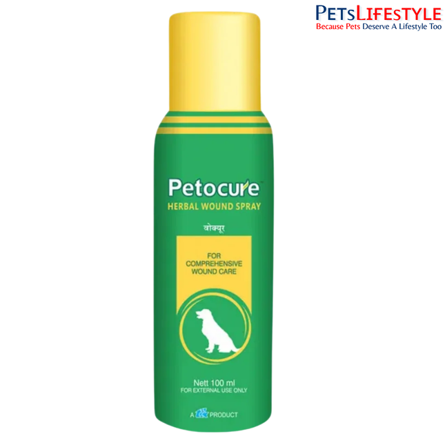 TTK Petocure Herbal Wound & Maggoticidal Spray for Dogs & Cats – Advanced Herbal Wound Care Spray