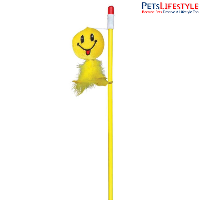 Trixie Playing Rod with Smiley Cat Toy