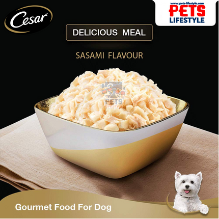 Cesar Gourmet Wet Food for Adult Dogs – Sasami & Vegetables in Jelly
