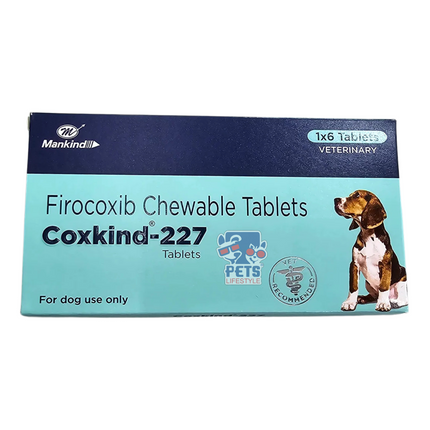Coxkind-227 for Dogs (Firocoxib 227 mg Chewable Anti-Inflammatory) 1x6 Tablets