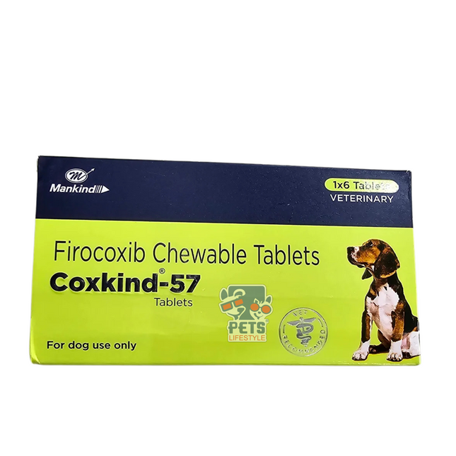 Coxkind-57 for Dogs (Firocoxib 57mg Chewable Anti-Inflammatory) 1x6 Tablets