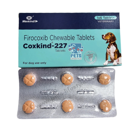 Coxkind-227 for Dogs (Firocoxib 227 mg Chewable Anti-Inflammatory) 1x6 Tablets