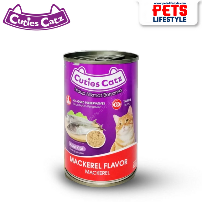 Cuties Catz Canned Food Mackerel Flavor 400gm