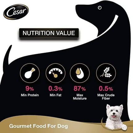 Cesar Gourmet Wet Food for Adult Dogs, Sasami Flavour