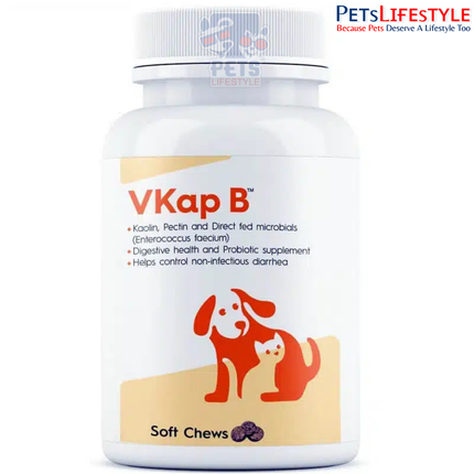 VVAAN VKAP B FOR DOGS & CATS – KAOLIN, PECTIN & PROBIOTIC SOFT CHEWS 30 TABLETS