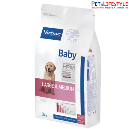 Virbac Veterinary HPM Puppy Food for Medium & Large Breed Dogs – High-Protein, Low-Carbohydrate Veterinary Diet