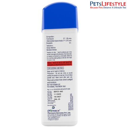 Mycoz Pet Dusting Powder Anti Fungal Antiseptic 120g