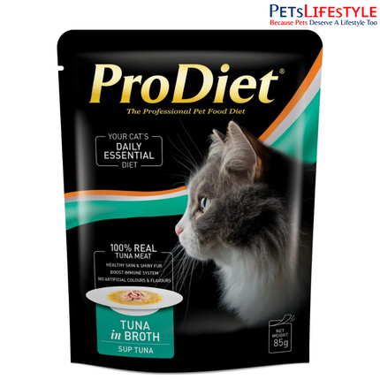 Prodiet Tuna in Broth Wet Food Pouch for Cats