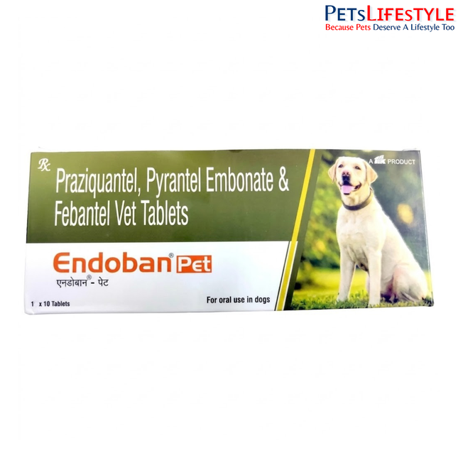 TTK Endoban Pet Dewormer Tablets for Dogs & Cats – Broad Spectrum Multispectrum Dewormer (10 tablet )