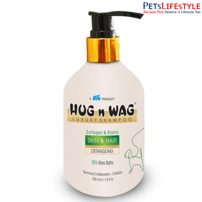 Hug n Wag Luxury Skin & Hair Care Shampoo for Dogs – Premium Skin & Coat Nourishing Shampoo