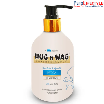 HUG n WAG Luxury Hydra Shampoo for Dogs – Deep Moisturizing & Detangling Skin Care Shampoo