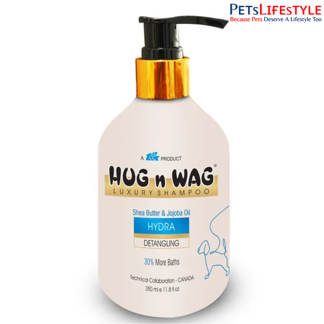 HUG n WAG Luxury Hydra Shampoo for Dogs – Deep Moisturizing & Detangling Skin Care Shampoo