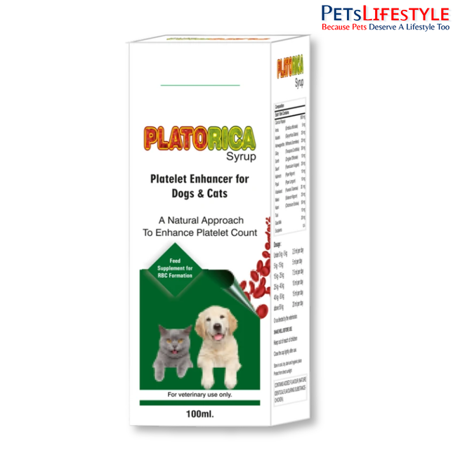 Platorica Syrup for Dogs & Cats 100 ml – Natural Platelet Enhancer & Immune Support