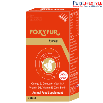 Foxyfur Syrup for Dogs & Cats – Advanced Skin, Coat & Joint Health Supplement