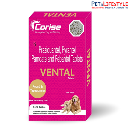 Vental Deworming Tablets for Dogs  (1 x 10 Tablets)