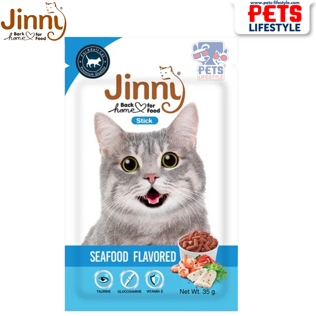 Jinny – Seafood Flavored Cat Snack (35g)