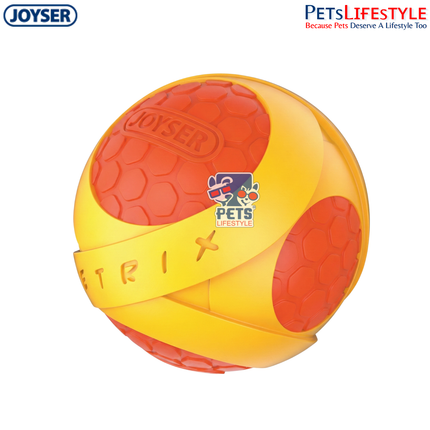 JOYSER Netrix Ball Durable Super Bounce Dog Toy – Yellow/Orange (M)