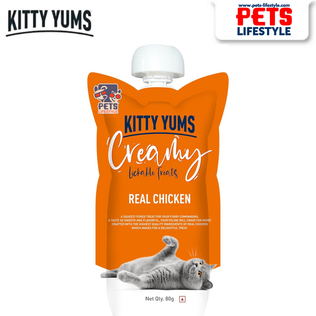 Kitty Yums Lickable Chicken Creamy Treat for Cats