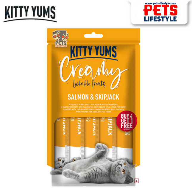 Kitty Yums Salmon & Skipjack Creamy Cat Treats
