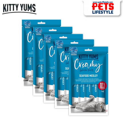Kitty Yums Seafood Medley Creamy Cat Treat