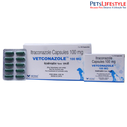 Vetina Vetconazole 100 mg Capsules for Dogs and Cats 10 Capsules