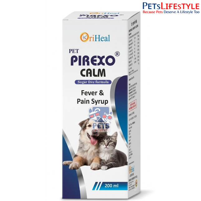 OriHeal Pet Pirexo Calm Syrup For Dogs & Cats Pet Health Supplements  (200 ml)