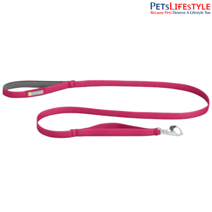 Ruffwear Front Range Dog Leash - Hibiscus Pink | Lightweight Hands-Free Running & Hiking Leash for Dogs