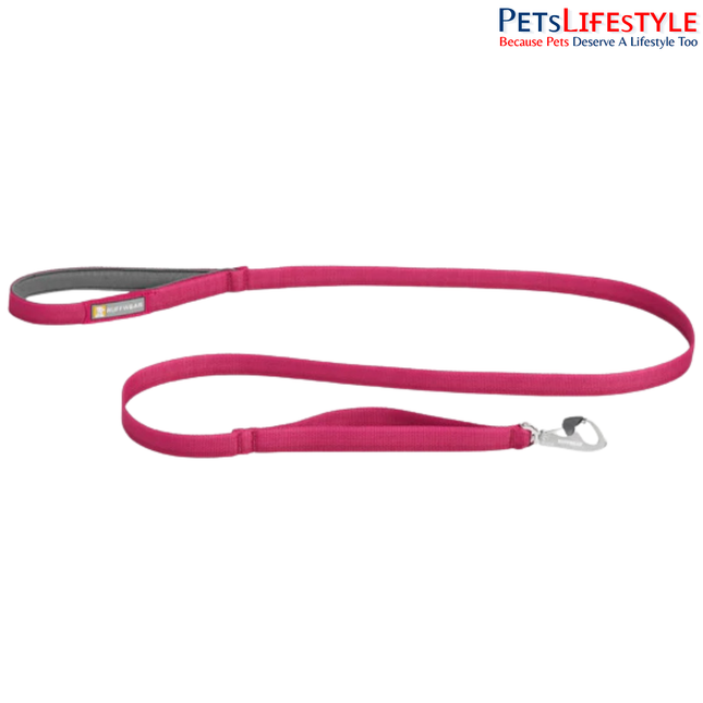 Ruffwear Front Range Dog Leash - Hibiscus Pink | Lightweight Hands-Free Running & Hiking Leash for Dogs