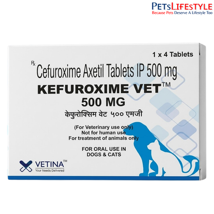 Vetina Kefuroxime Vet 500 mg Tablets for Dogs
