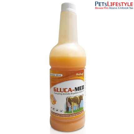 GLUCA-MED Liquid Energy Supplement for Cattle & Dairy Animals 600 ml