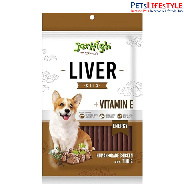 JerHigh Liv Stix Dog Treats - 100 g