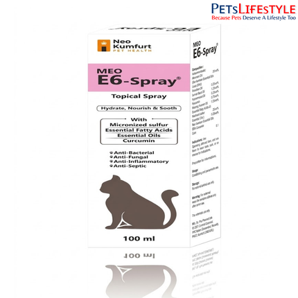 MEO E-6 Spray – Broad-Spectrum Antibacterial & Antifungal Topical Spray for Cats