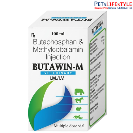 Butawin-M Injection | Butaphosphan 100 mg & Mecobalamin 100 mcg Injection 30 ml