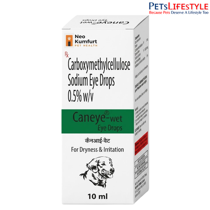 Neo Kumfurt Caneye-Wet – Sodium Carboxymethylcellulose Lubricating Eye Drops for Dry, Irritated & Sensitive Eyes in Dogs & Cats